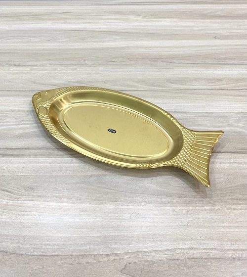 Dĩa cá inox vàng IN35G